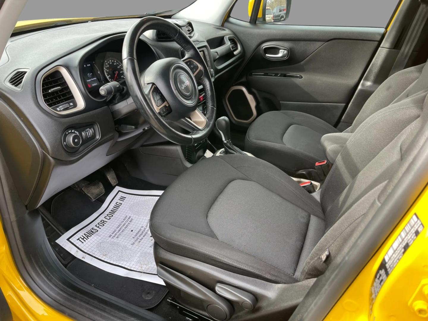 2017 Yellow /Black Jeep Renegade Latitude FWD (ZACCJABBXHP) with an 2.4L I4 DOHC 16V engine, 9-Speed Automatic transmission, located at 11115 Chardon Rd. , Chardon, OH, 44024, (440) 214-9705, 41.580246, -81.241943 - Photo#5